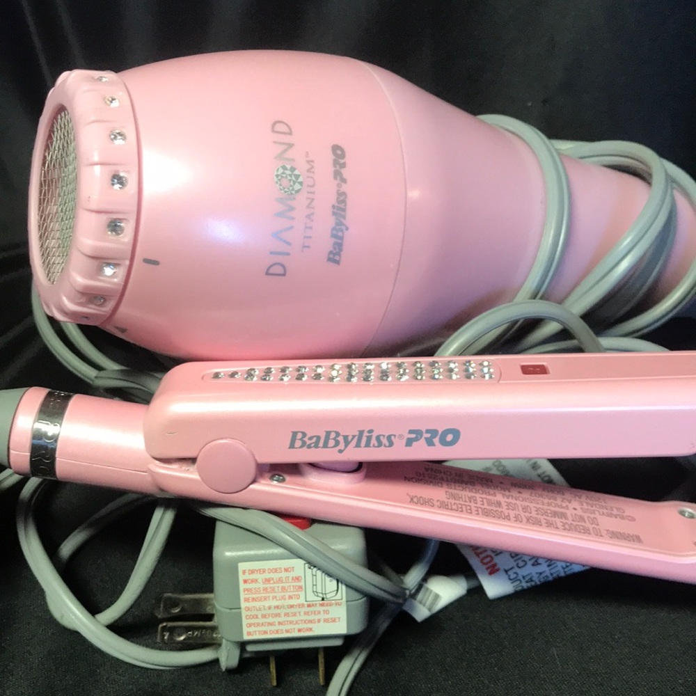 BaByliss PRO Diamond Titanium Iron and Blow Dryer
